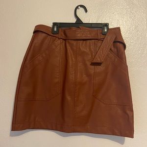 Faux Leather Mini Skirt